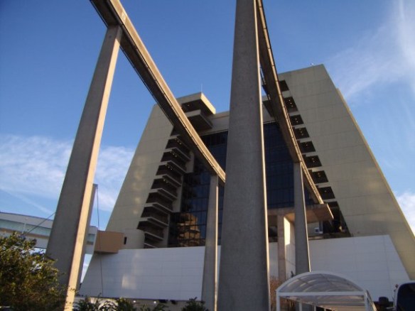 Contemporary Monorail entrance