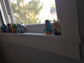 Vinlymation on the windowsill.