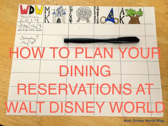 HOW TO PLAN YOUR DINING RESERVATIONS AT WALT DISNEY WORLD